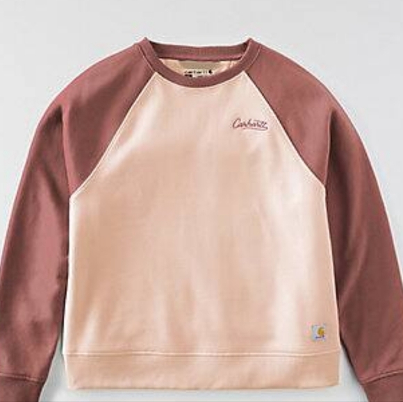 Carhartt Tops - Carhartt Sawyer Crewneck Sweatshirt- Light Coral